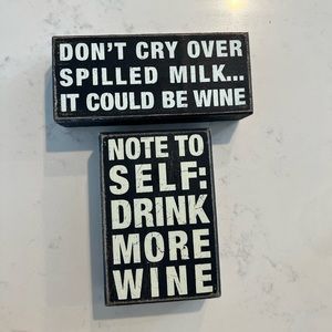 Wine bar signs